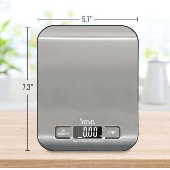 NWT DMI Digital Food and Kitchen Scale for Cooking, Baking and Meal Prep, Silver - Picture 4 of 9
